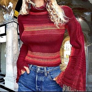 FREE PEOPLE Pullover Turtleneck Sweater.